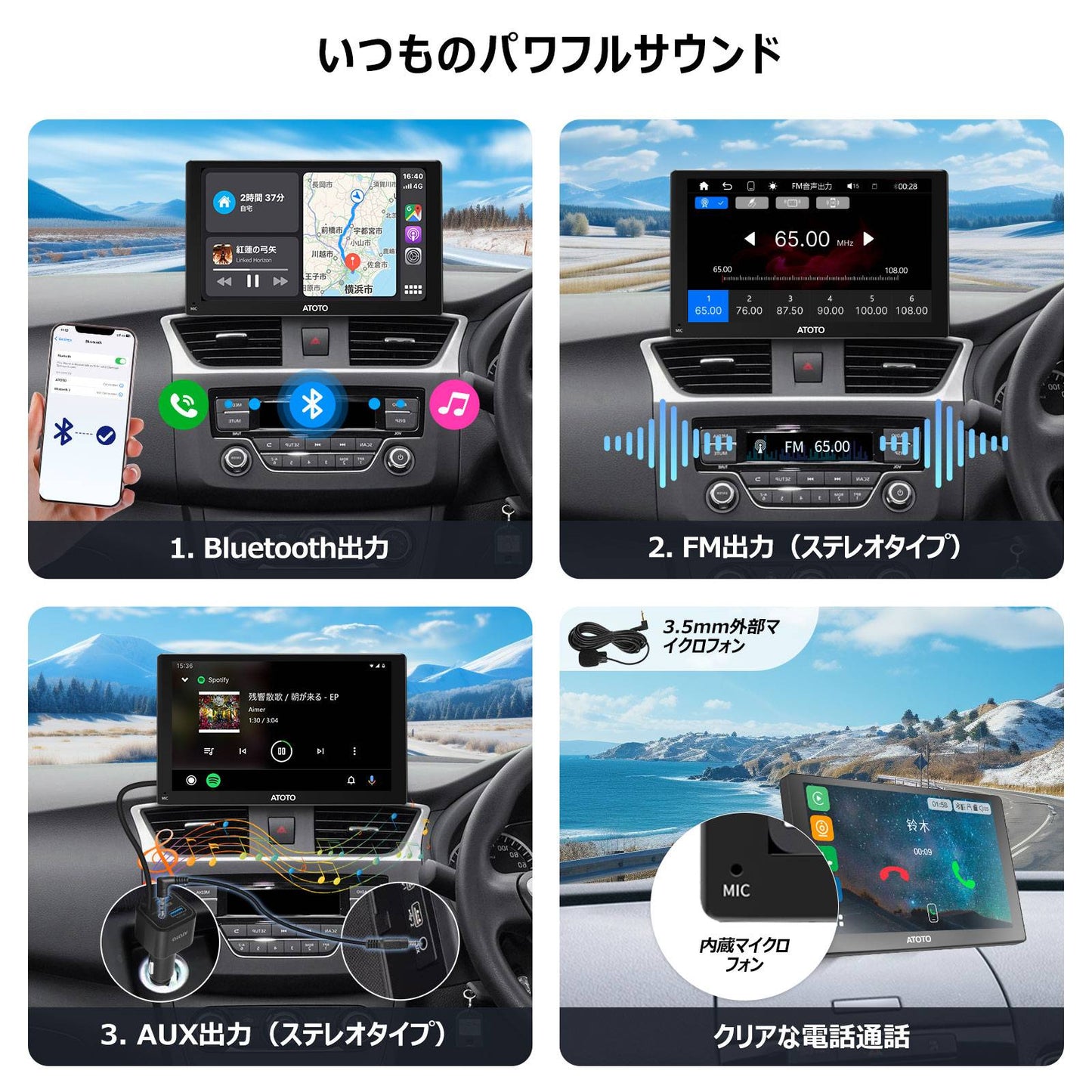 P509SD-S01-JP03 9インチQLEDポータブルナビ