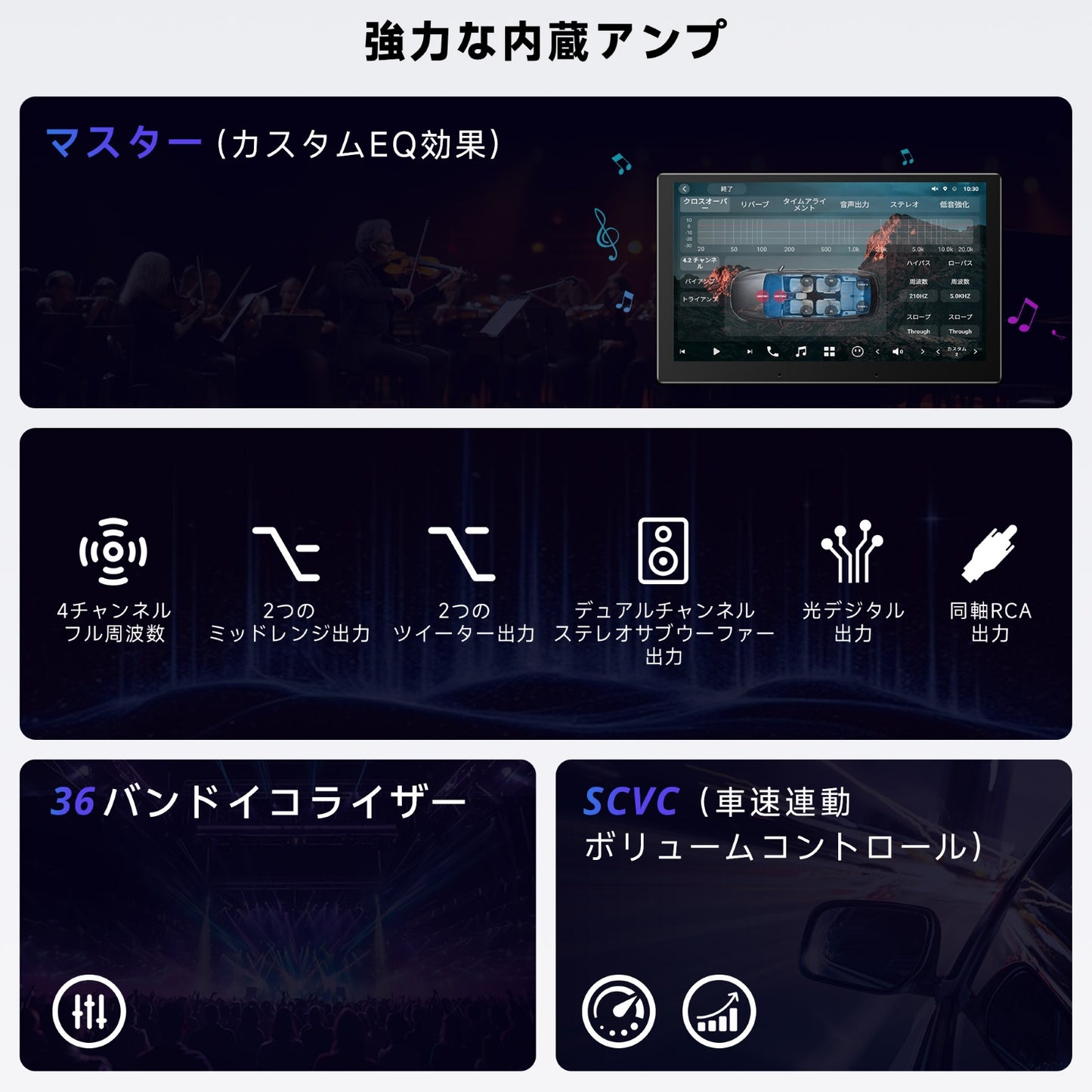 X10G209E 9インチ 8G+128G 2DIN Android 13 カーナビ