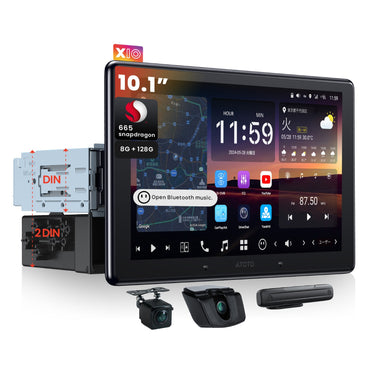 X10G110E 10インチ 8G+128G フローティング型 1DIN or 2DIN Android カーナビ