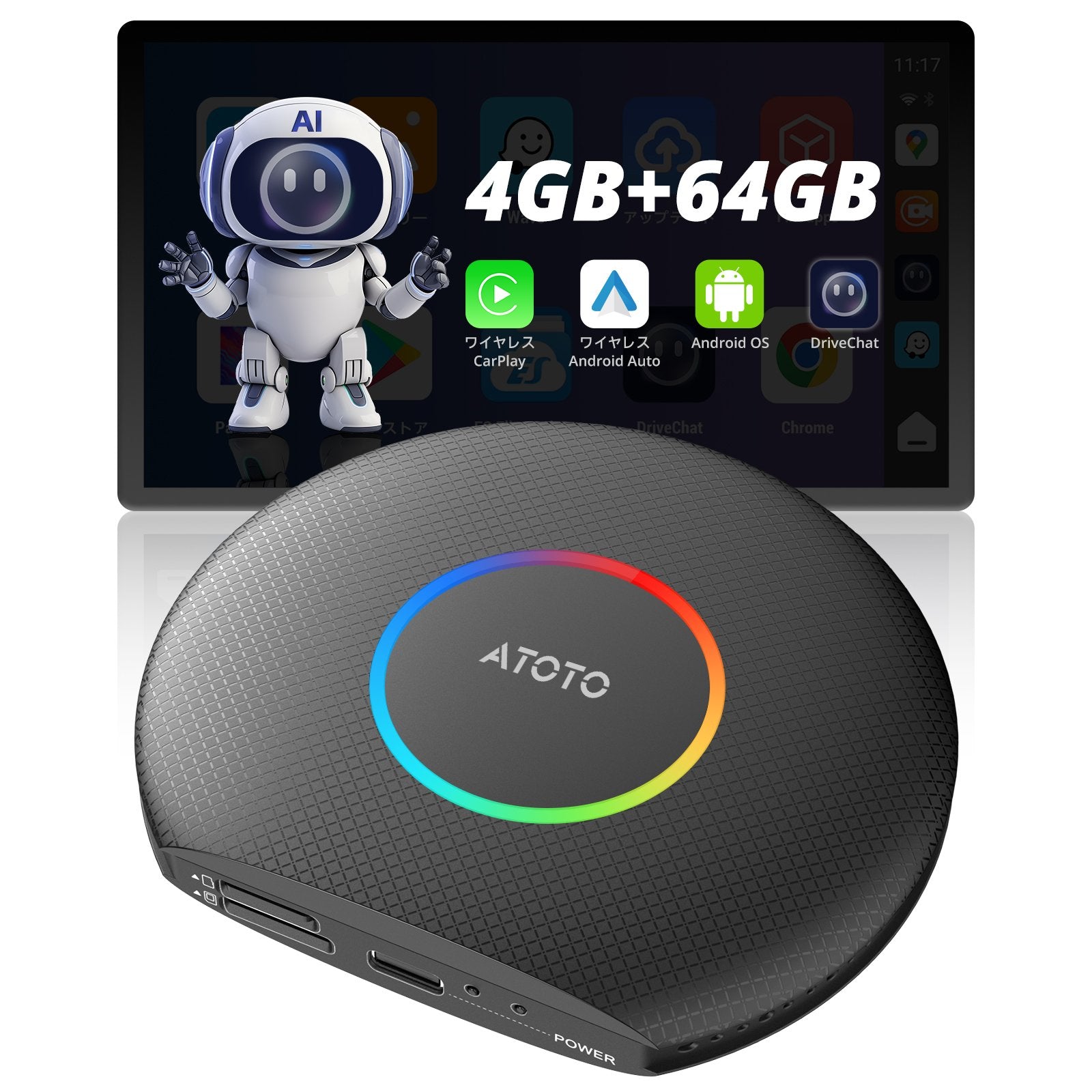 CB6A Carplay AI Box 4GB+64GB　　　