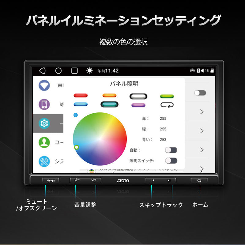 S8G1104PR-A 10.1インチ 4G+32G 1DIN &2DIN フローティング