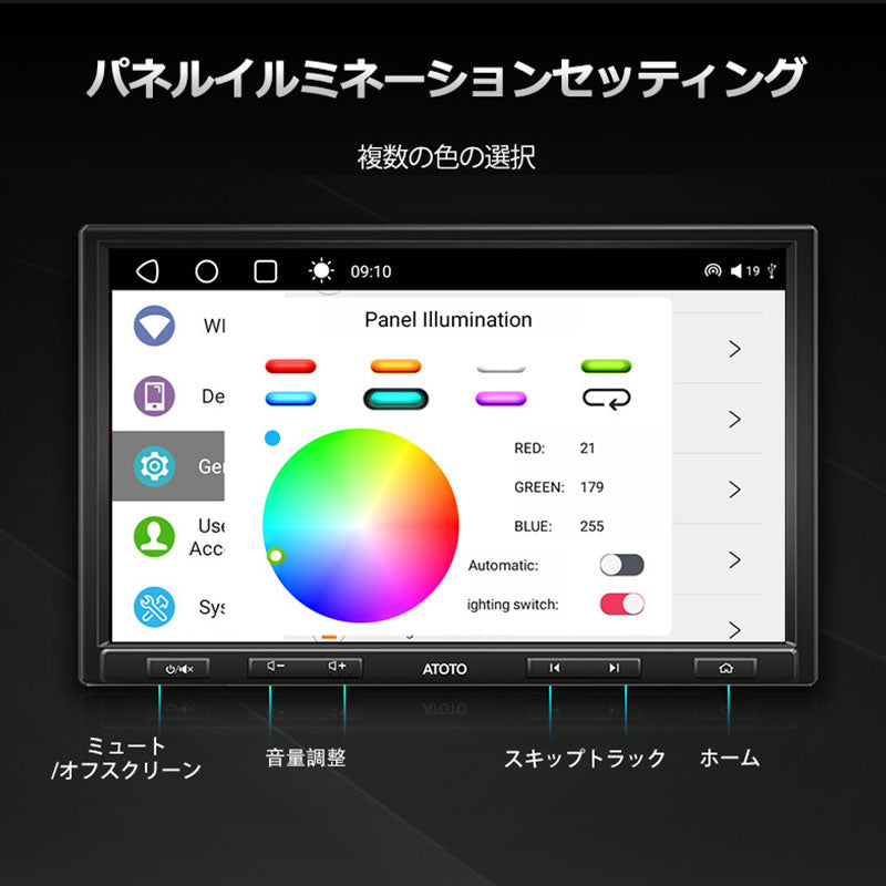 S8G1109UP-A　１０インチ　6G+128Ｇ 1DIN &2DIN フローティング