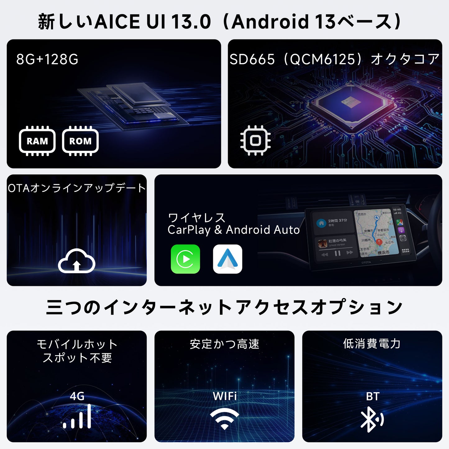 X10G211E-J-R3 10インチ Android 13 カーナビ 前後録画カメラ付き