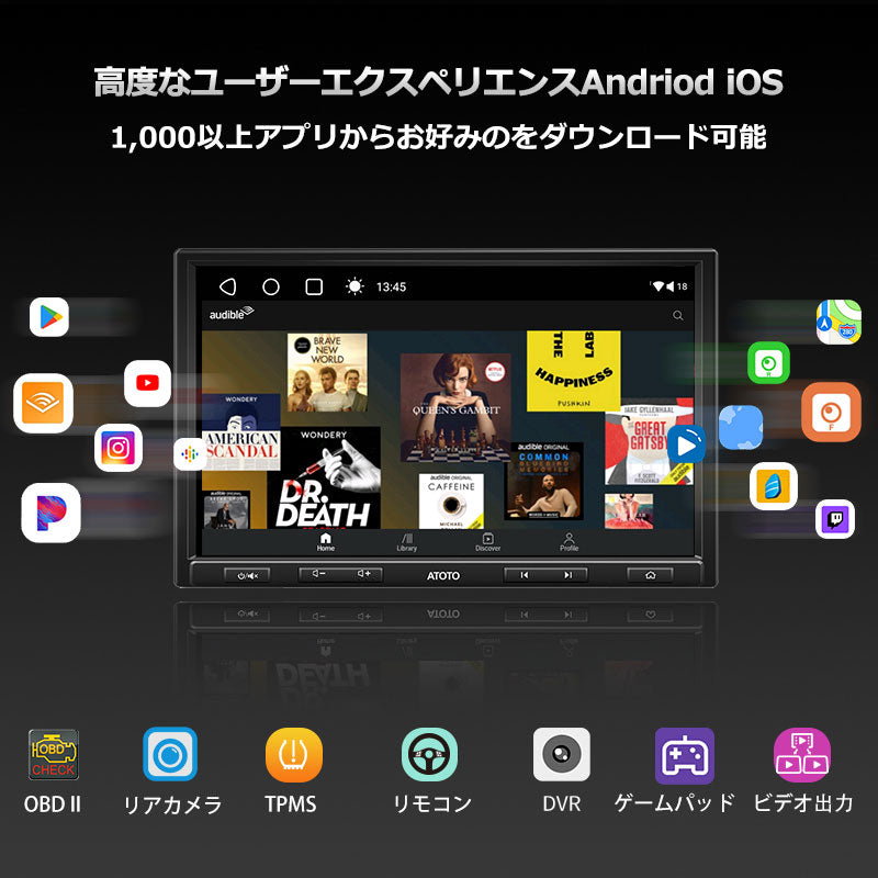 S8G1104PR-A 10.1インチ 4G+32G 1DIN &2DIN フローティング