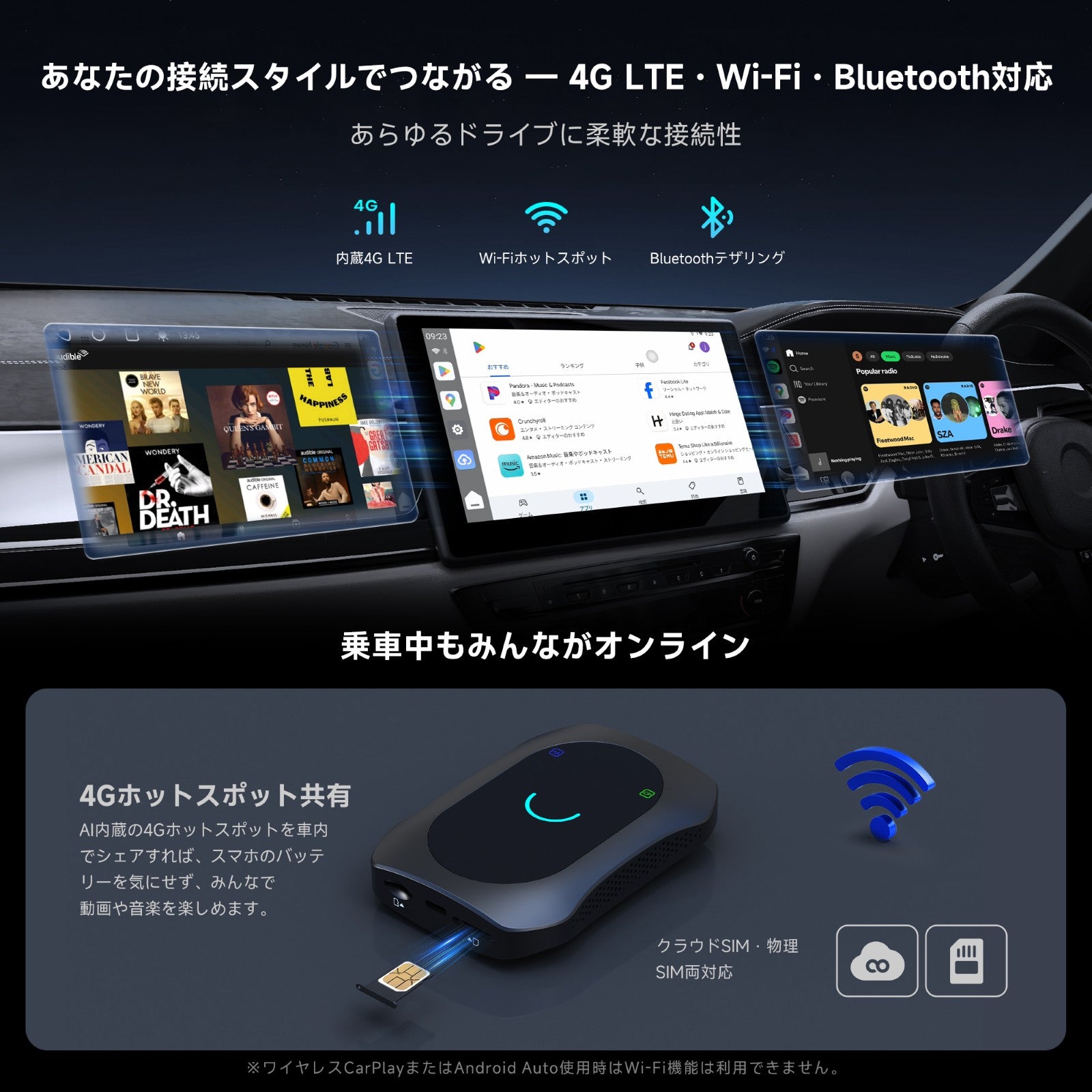 CB7SBX-J ワイヤレスCarPlay AI Box 8GB+128GB – ATOTO JP Store 公式店