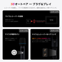 AC-MICW2 V10対応 車載カラオケ用ワイヤレスマイクキット