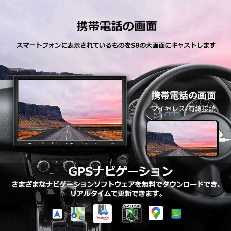 S8G1104PR-A 10.1インチ 4G+32G 1DIN &2DIN フローティング