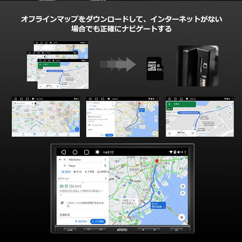S8G1104PR-A 10.1インチ 4G+32G 1DIN &2DIN フローティング