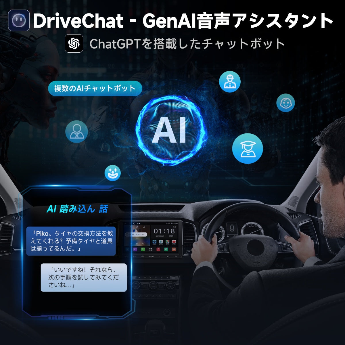 A5LG211T 10.1インチ Androidカーナビ 2DIN