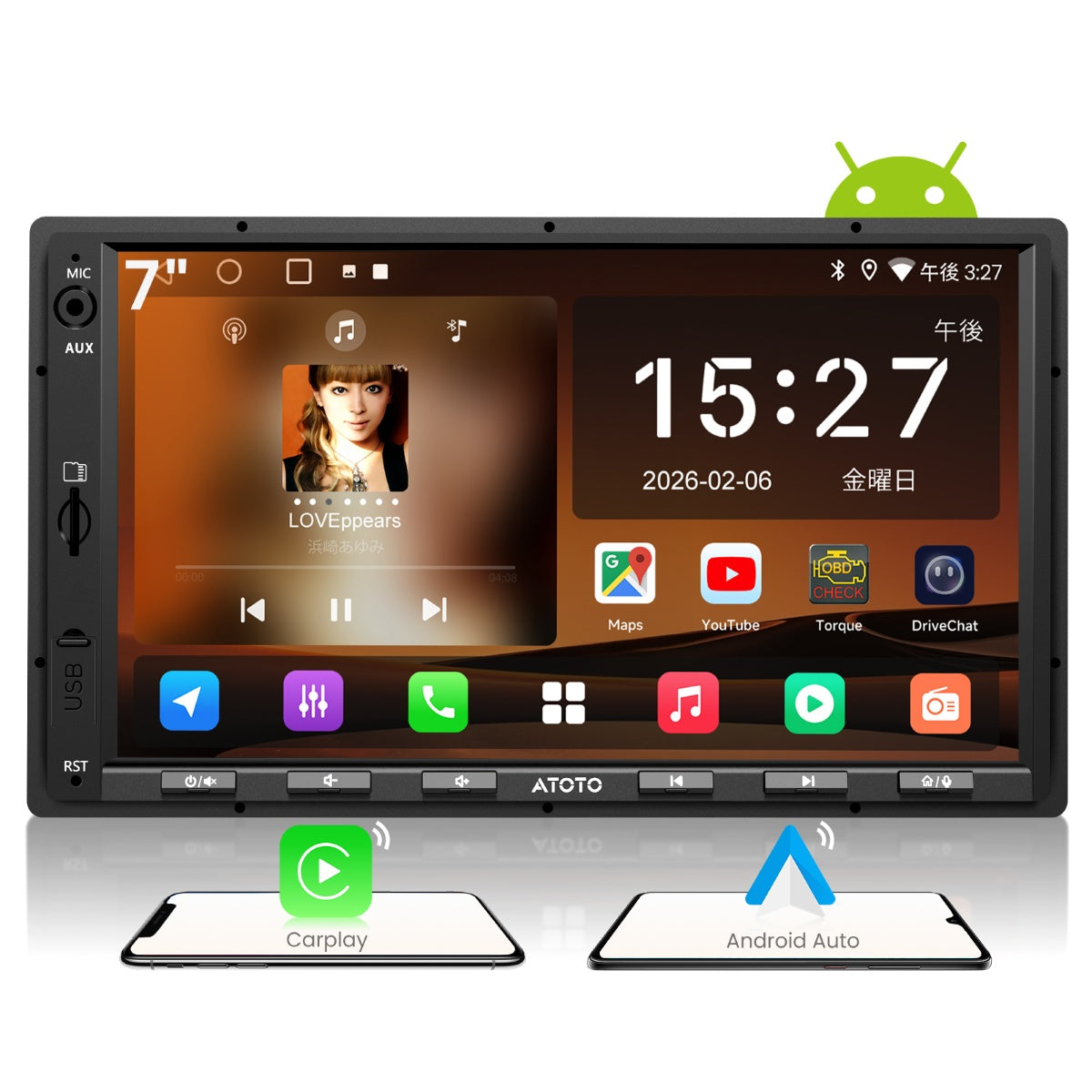 新品⭐️ATOTO A5LG2A7T-S01 7インチ ディスプレイ　アンドロイド A5LG2A7T 7インチ Androidカーナビ 2DIN – ATOTO JP Store 公式店