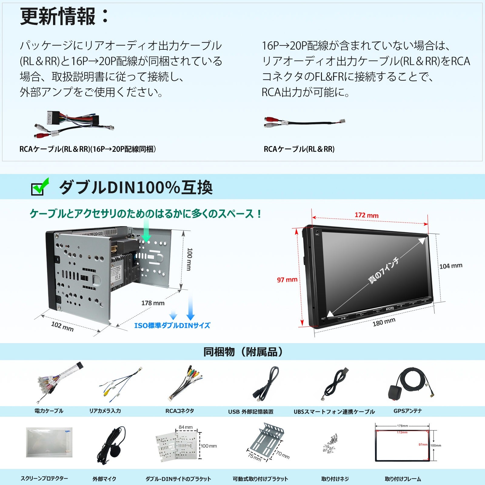 誕生日プレゼント 2DIN 2G+32G 7インチ A6G2A7PF – 公式店 Store JP ATOTO カーナビ