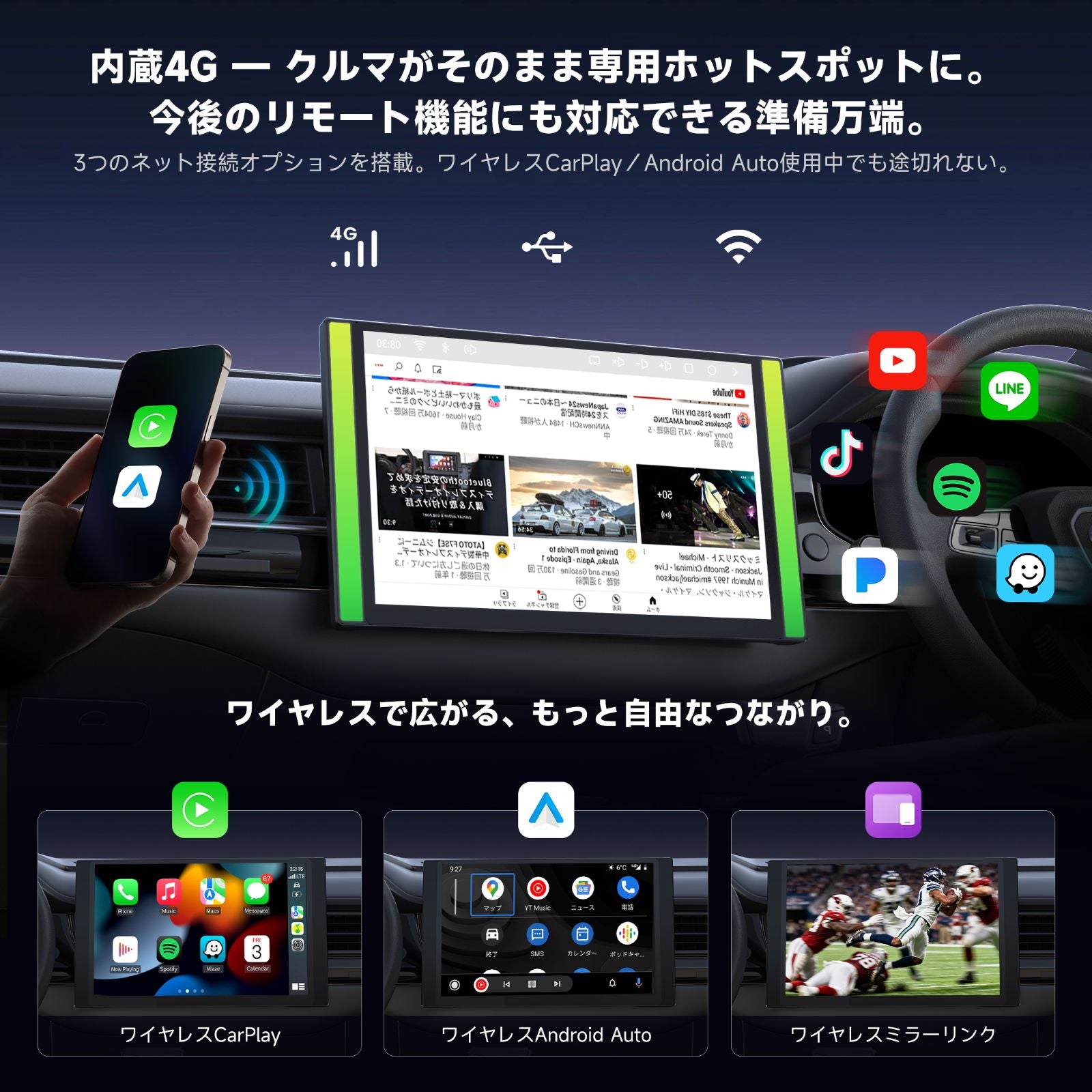 NPD-A20 Bluetoothカーナビモニター（取説付き） A7G225PKL-P3 12.5インチ Androidカーナビ – ATOTO JP Store 公式店