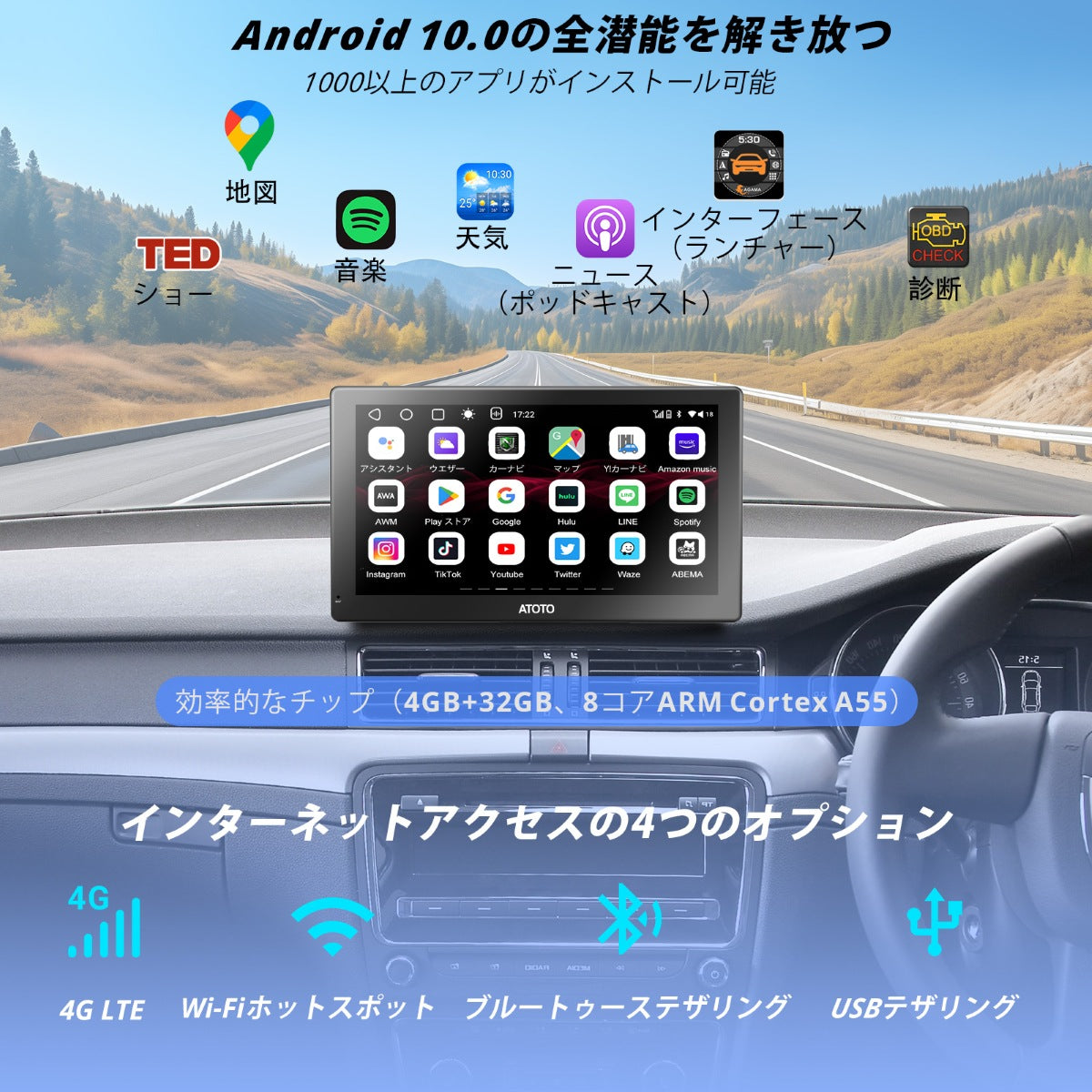 【定価5万円】新品ATOTO AndroidナビゲーションP909PRS3 9インチ大画面 – ATOTO JP Store 公式店