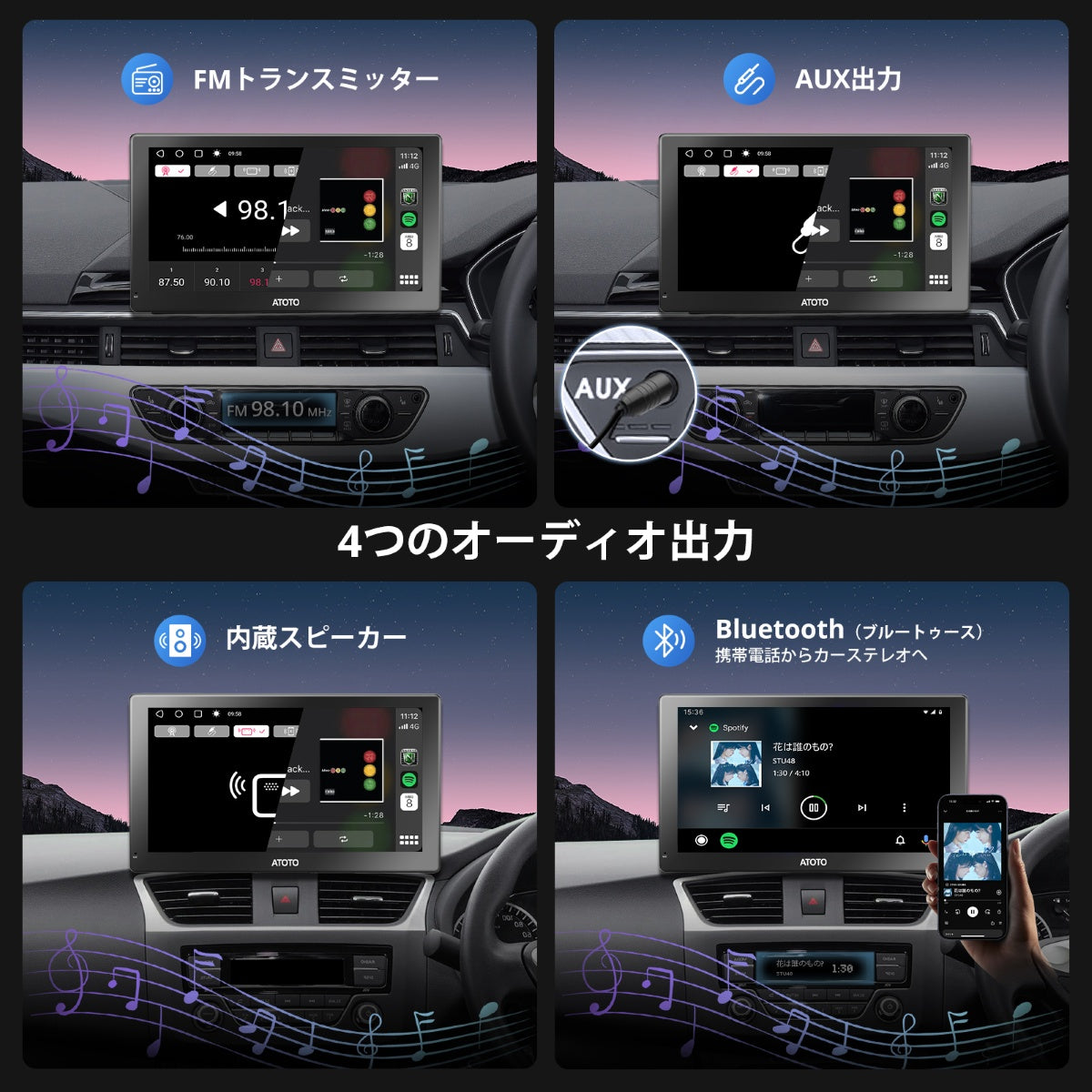 P909PR1M-A  9インチ　4G+32G   (P909PR-A+AC-44F6)