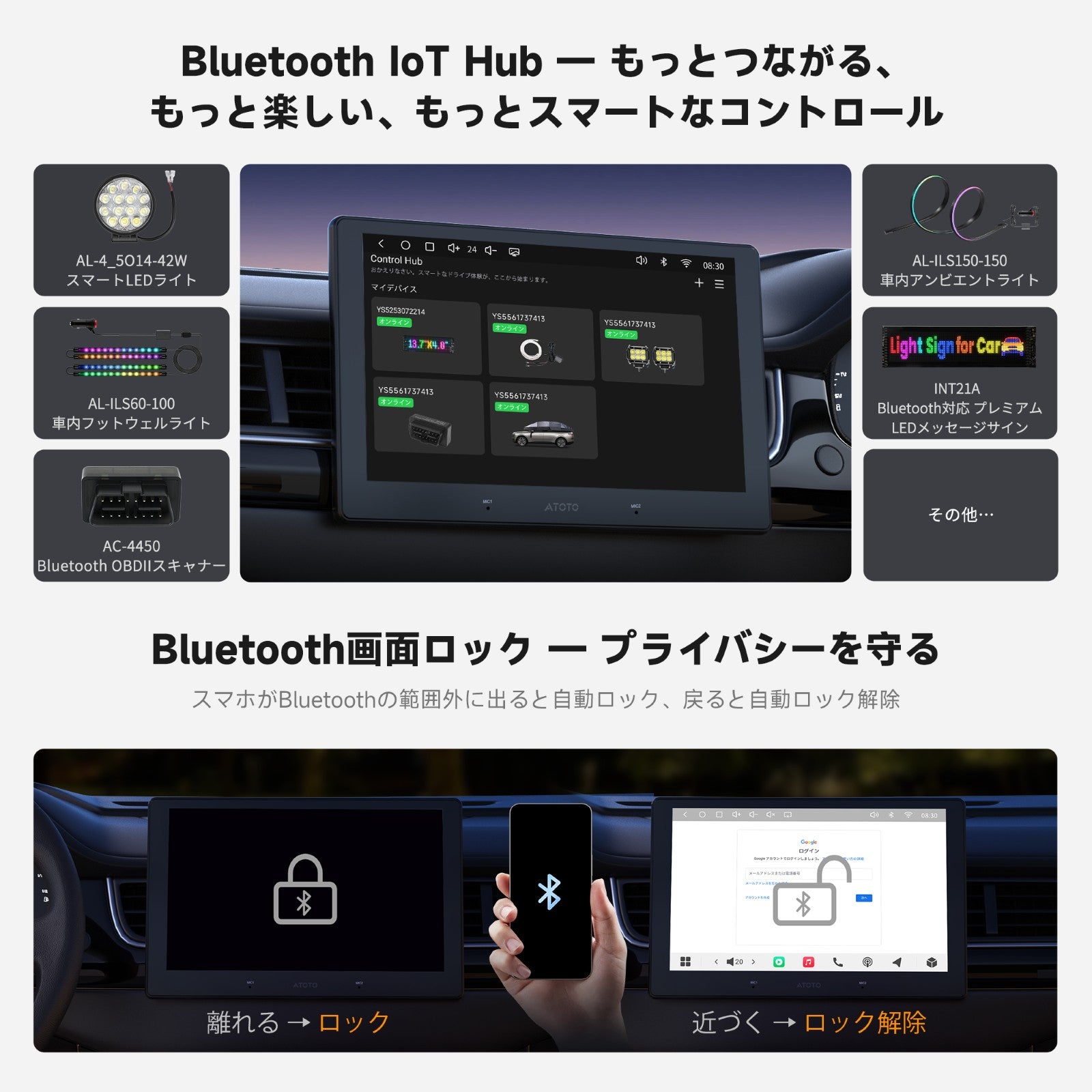 S84G209P-S01 9インチAndroidカーナビ 4G内蔵・AI搭載・IoTハブ
