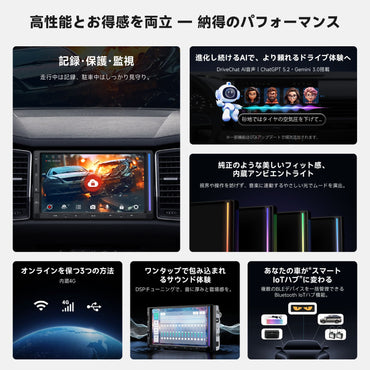 S84G2D7PB S8 Gen4 7インチ QLED Androidカーナビ 4GB+64GB