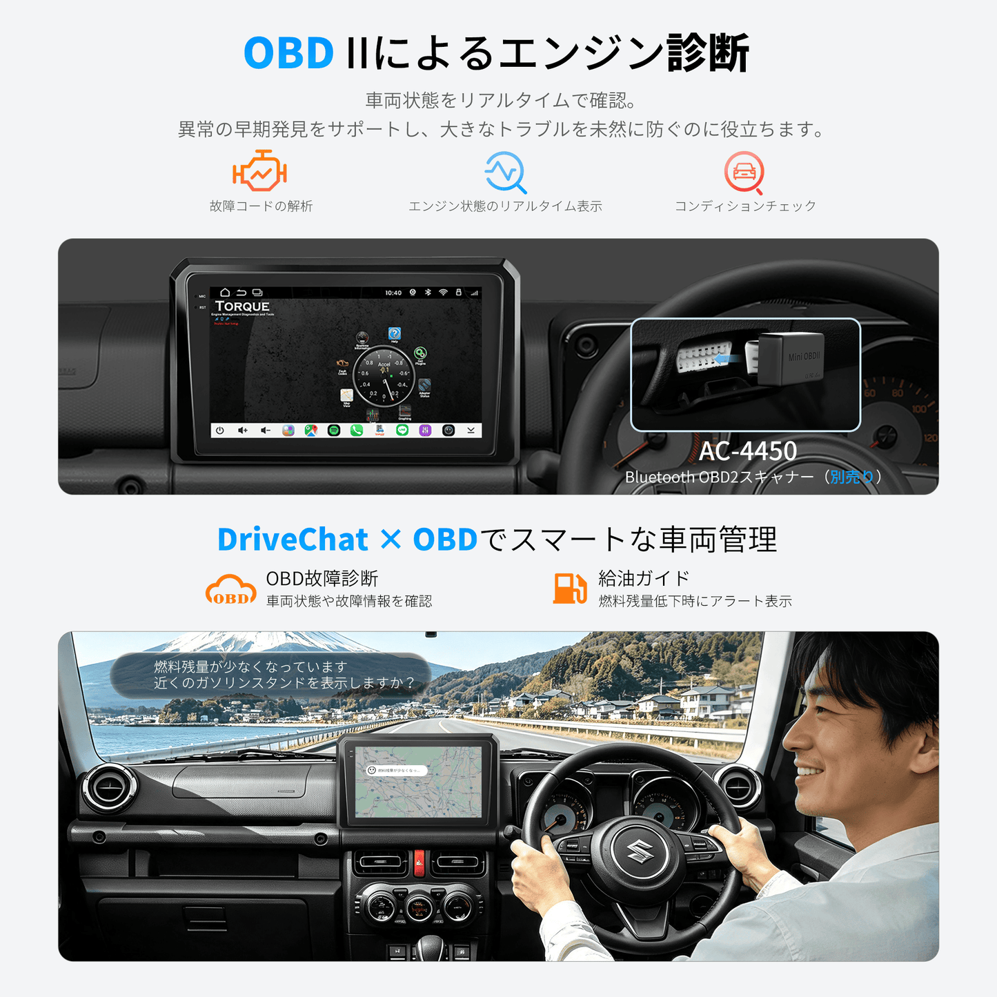 新型S8LG209T+AC-SZJS01X-ST スズキ・ジムニー専用カーナビ取付キットセット