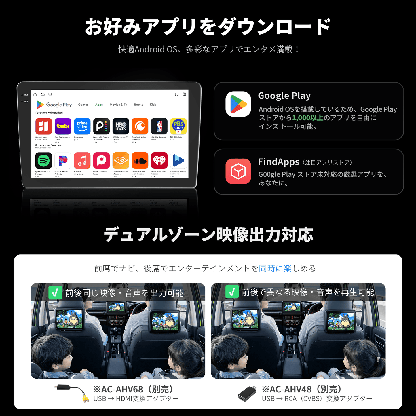 新型S8LG209T+AC-SZJS01X-ST スズキ・ジムニー専用カーナビ取付キットセット
